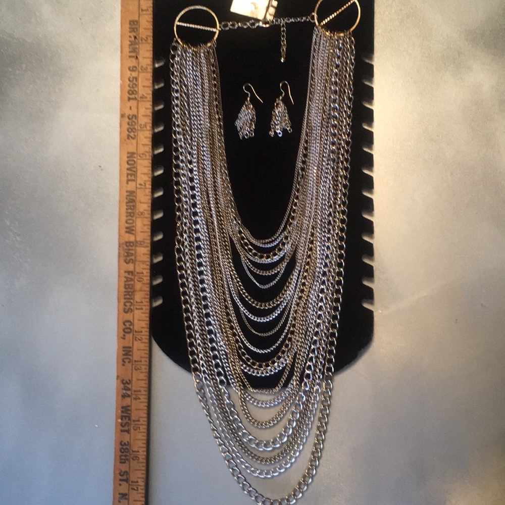 Necklace Multi-chain 16.5 inch 19 chain link